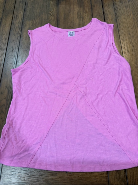 Te Verde Tops - Te Verde Pink Sleeveless Tank with Diagonal Seams